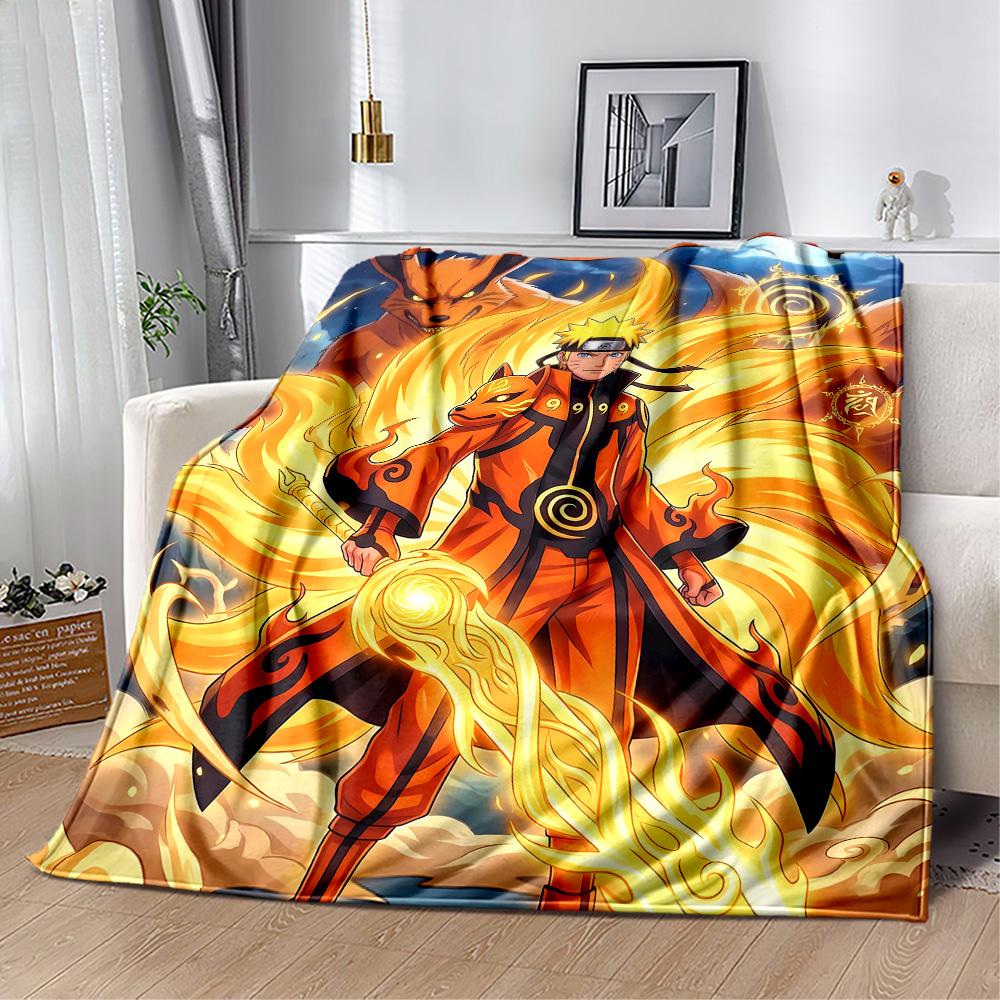Naruto And Nine-tailed Fox Suitable Blanket for Offices, Travel, Living Rooms Also a Good Gift for Friends and Family Suitable for All Seasons.