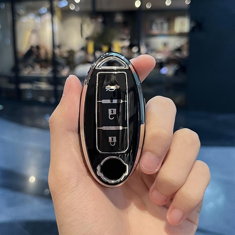 3/4/5 Buttons Silver Edge For Nissan Tiida Pathfinder Note Qashqai X-Trail T31 T32 Juke J10 J11 Kicks Car Key Cover Case Shell