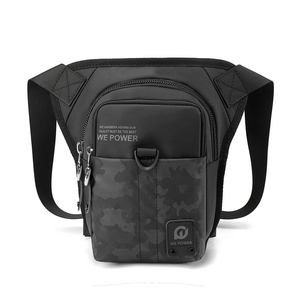 

Чоловіча поясна сумка-бананка, настегенна сумка для мотоцикліста, водонепроникний нейлон, для подорожей, чоловіча сумка-месенджер через плече, сумка-бананка на стегно, сумка на стегно чорний