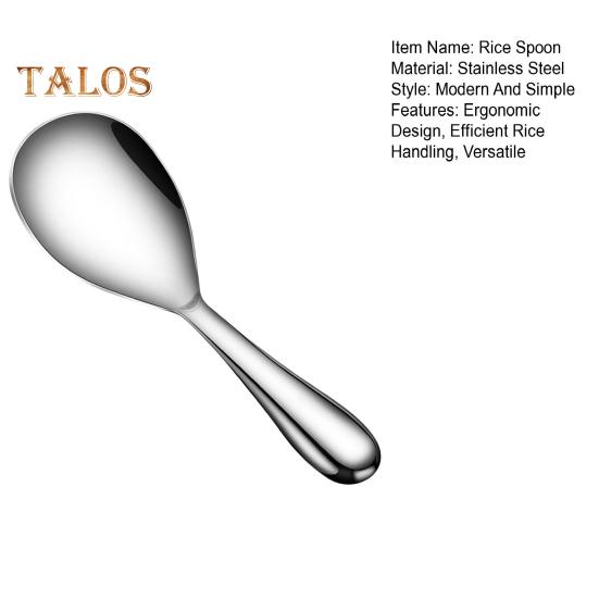Αντικολλητικό κουτάλι ρυζιού από ανοξείδωτο ατσάλι για μαγείρεμα Εργονομικός σχεδιασμός Εύκολο στο καθάρισμα Ευέλικτο εργαλείο κουζίνας για οικιακό εστιατόριο