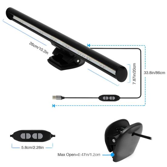 LED Bar Adjustable Laptop Monitor Light Non-flickering Portable Bar for Home