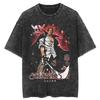Japanese Anime One Piece Retro Washed Tshirt Men and Women Summer Harajuku YK Clothing Round Neck Short Sleeved Tshirt Unisex