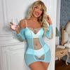 White Sex Dress Erotic Costumes Sexy Mesh Babydoll Hollow Out Body Bodysuits Sexi Lenceria Mujer Sleepwear Hot Erotic Lingerie