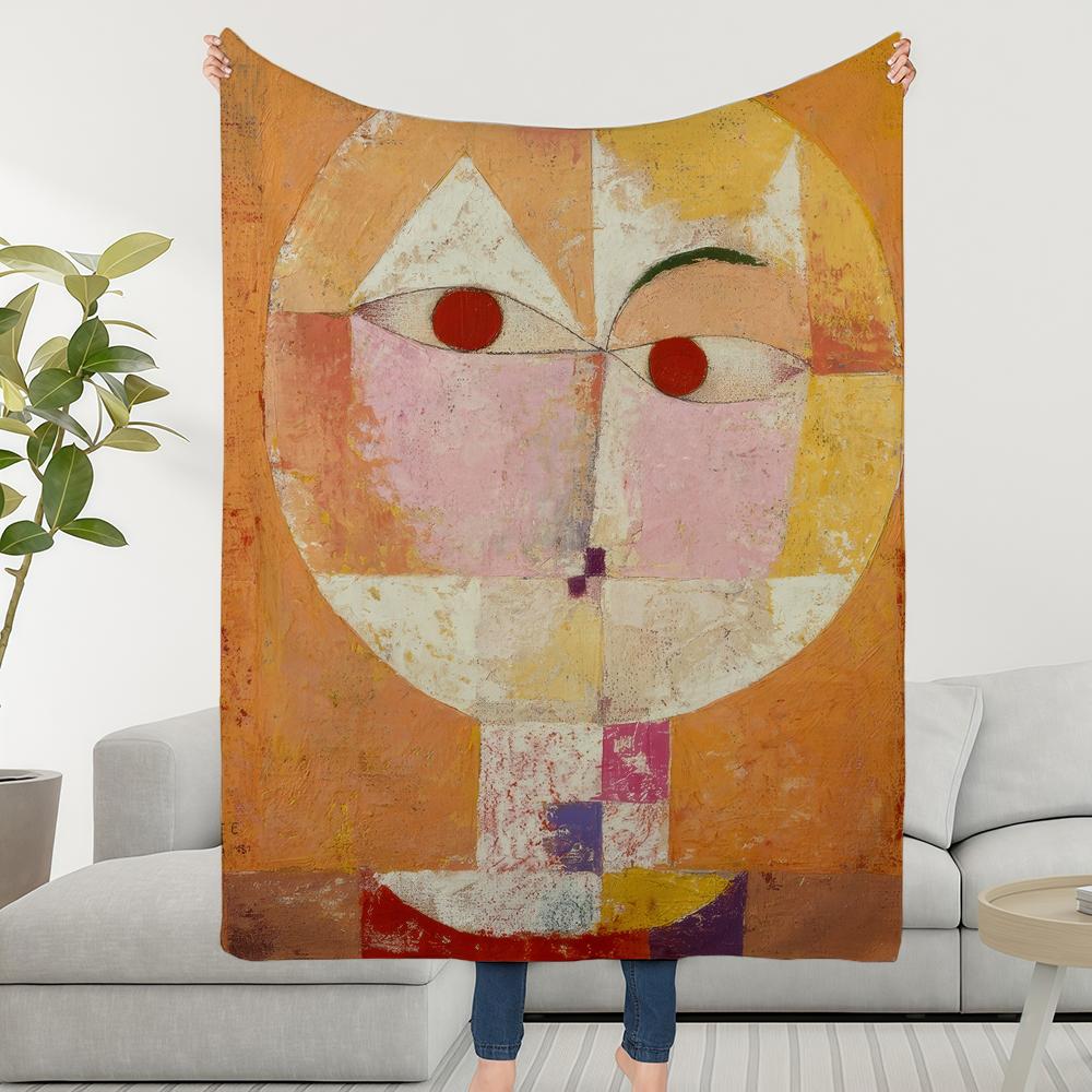 

Blanket Throw Swiss P-PaulS-ES Super Cosy German Plush Living Artist Room K-Klee Sofa Couch Childish Birthday Gifts 30x40in