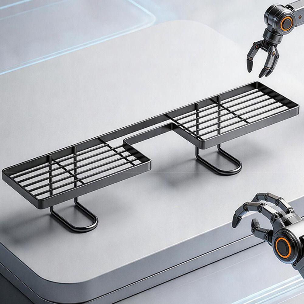 50/60cm Bathroom Counter Shelf Draining Heavy Duty Bathroom Vanity Shelf Anti Slip Hollow Out Sink Storage Rack