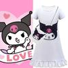 Children's Kurumi Dress European And American Style White Color Polyester Milk Silk Fabric