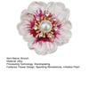 Women Brooch Sparkling Rhinestones Imitation Pearl Decor Flower Design Lapel Pin Chinese Style Sweater Scarf Badge Jewelry Accessories