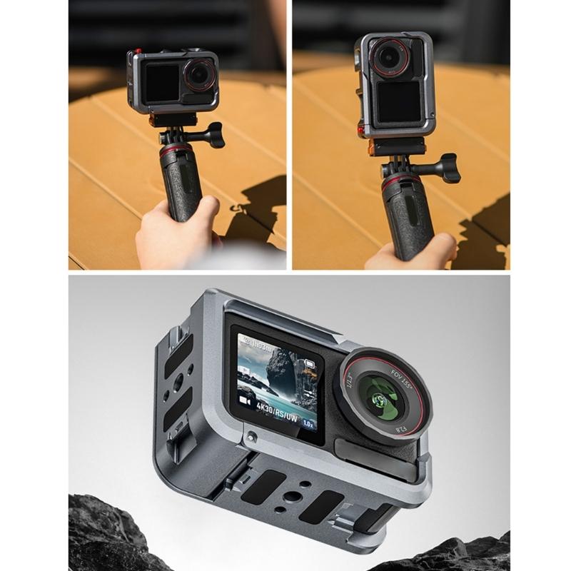 Metal Protective Camera Cage Magnetic Adsorption for Action 5 Professional with Quick Release and Cold Shoe Interfaces