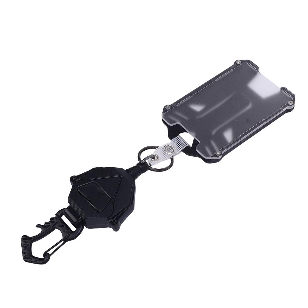 2 STÜCK Einziehbarer Ausweishalter Flaschenöffner Schlüsselanhänger PC Ausweishalter mit Edelstahlkordel