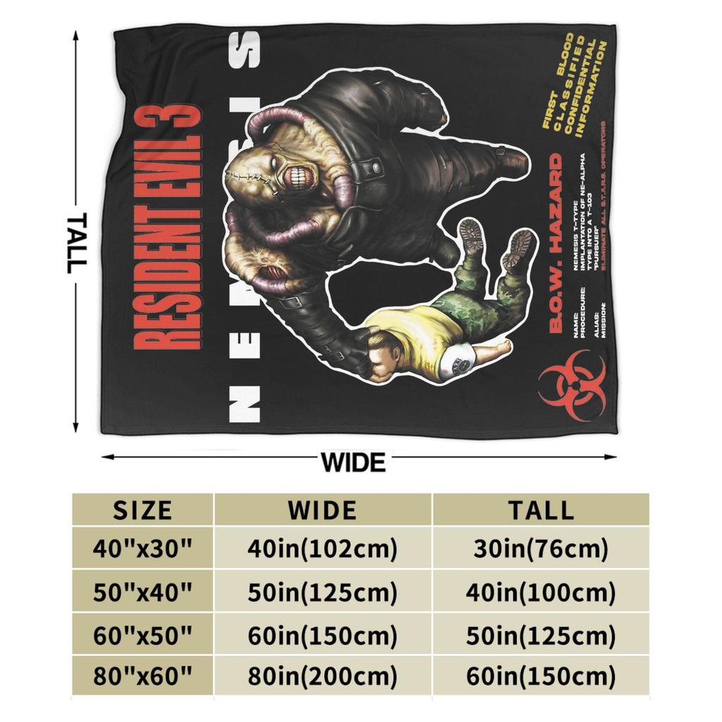 Residents Evils NEMESIS v1 Blanket Cover Fleece Throw Blanket Summer Air Conditioning Decoration Soft Warm Bedspreads,