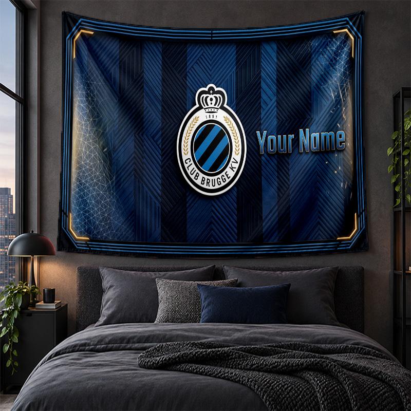 Personalized Tapestry Wall Hanging Club Brugge FC Pattern Art Background Cloth