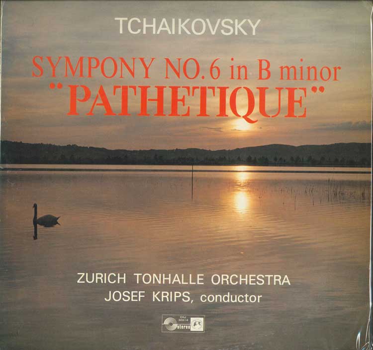 LP Record JOSEF KRIPS, ZURICH TONHALLE ORCHES - Tchaikovsky: Symphony No. 6 in B mi CHJ30014 CONCERT HALL Japan Classical Used