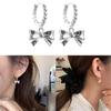 Unique Heart Bowknot Hoop Earrings Fashion Bows Earrings for Women Cute Gift