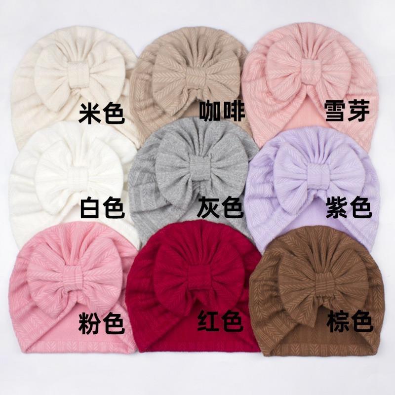 

Новая детская шапочка с бантом, удобная полосатая милая детская шапка-пуловер, мягкая детская фетальная шапочка