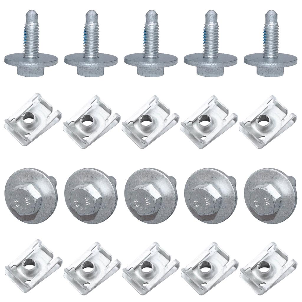 Motorabdeckung Unterbodenschutz Clips M6 Karosseriebolzen U-Mutter Schrauben Halter Spritzschutz für Opel Vauxhall Vivaro Renault Fiat Nissan