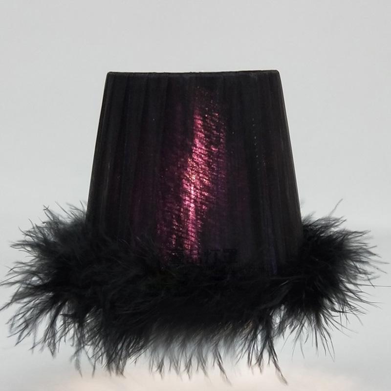 Nordic Style Feather Lampshade Bedside Desk Table Lamp Night Light Chic Feather Lamp Shade Dinner Party Home Decor