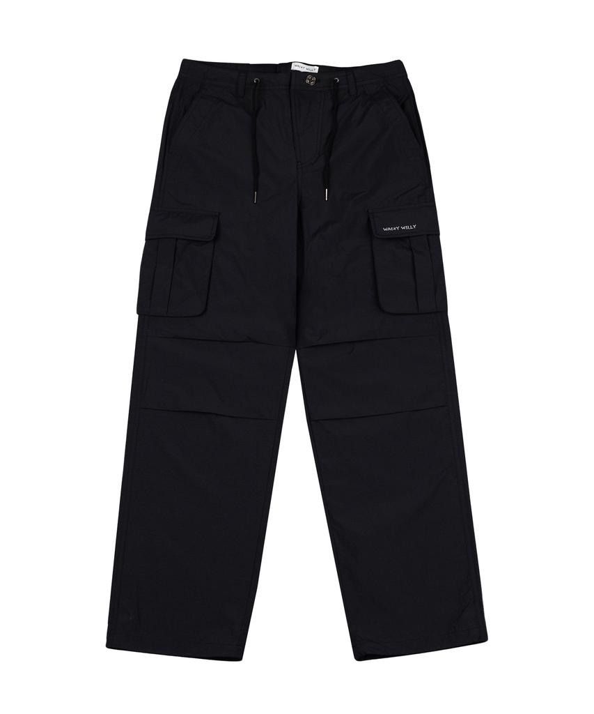 WACKY WILLY Women'S Nylon Parachute Pants Black
