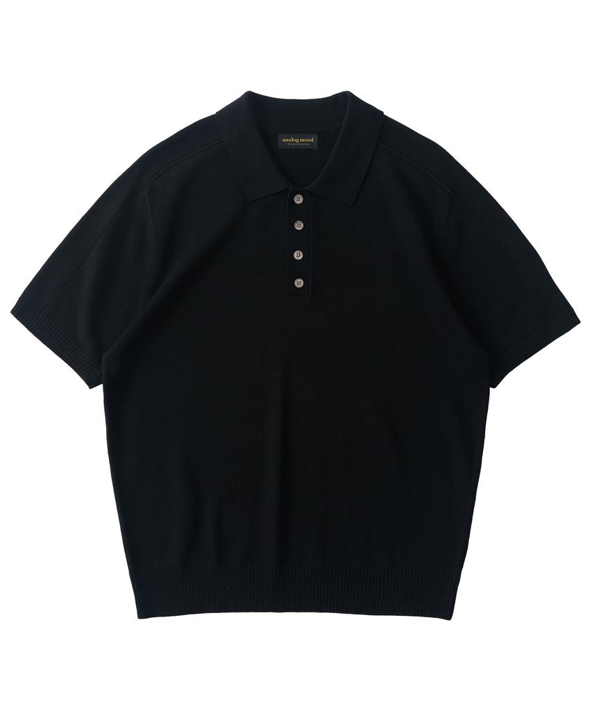 ANALOG MOOD Sepia Drop Short Sleeve Knit (Black)