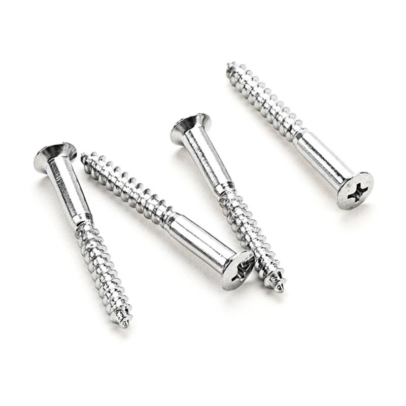 4 Pcs Neck Plate Mounting Screws Electric Guitar Neck Plate Screws Guitar Bass Hardware Accessories Easy to Install