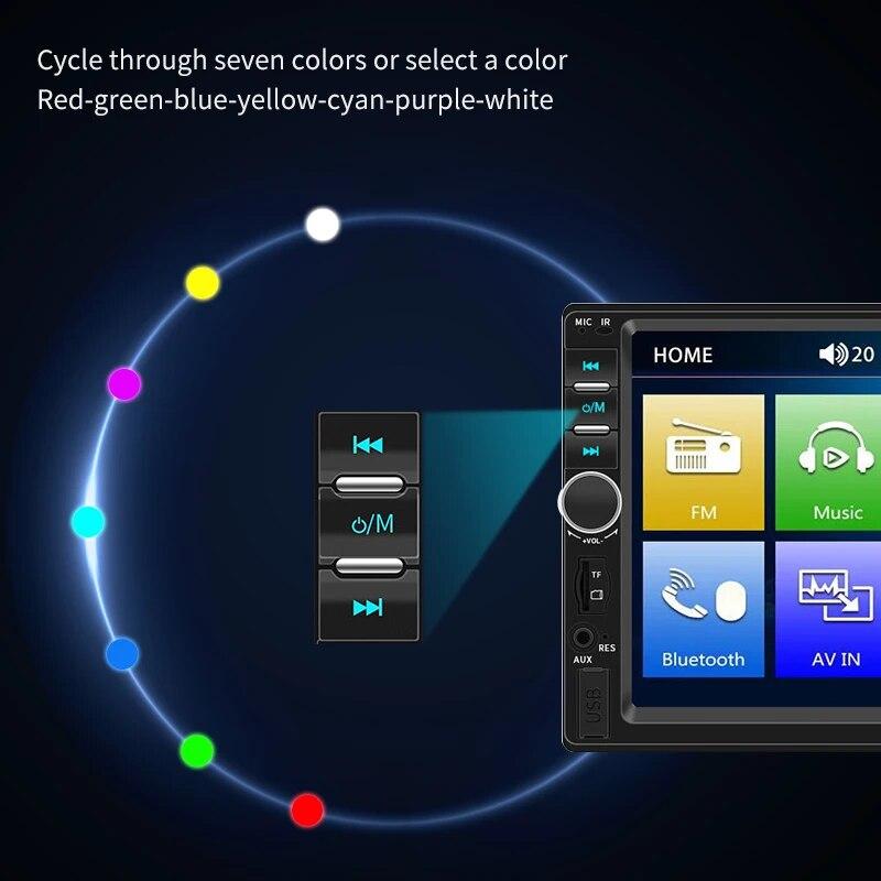 Acodo 2DIN Stereo 7 Zoll Kabelgebundenes Carplay Radio Touchscreen Automotive Multimedia Bluetooth USB TF UKW Radio Autoradio MP5 Player