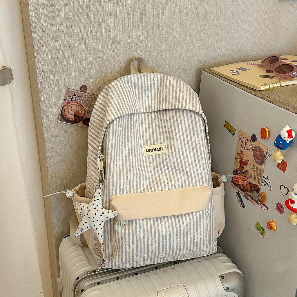 Schoolbag new cute backpack large capacity Korean version of student schoolbag women's high value simple fashion versatile travel backpack