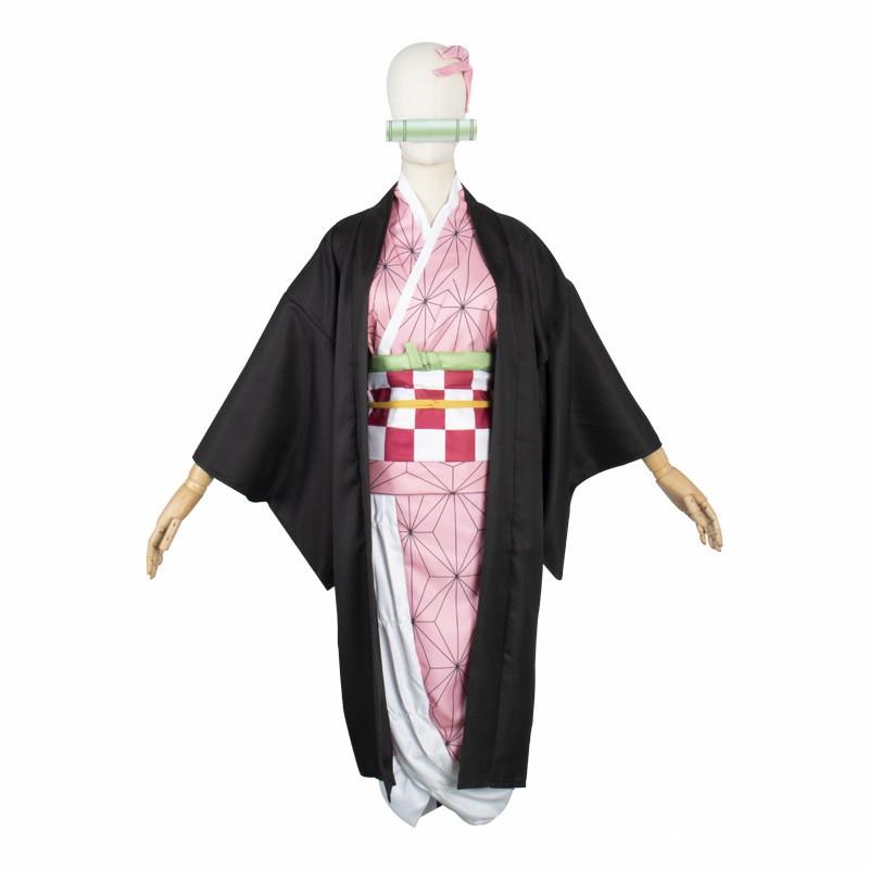 Demon Slayer Cosplay Costumes Nezuko Tanjiro Shinobu Giyuu Zenitsu Anime Roleplay Outfits