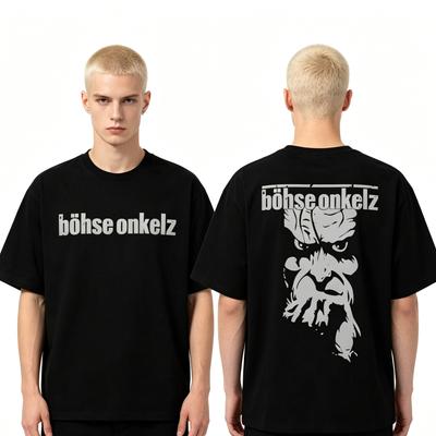 Summer Hot Rock Band Böhse Onkelz Double Sided Print Short Sleeve T-shirts Unisex Vintage Hip Hop Streetwear Oversized T-shirt