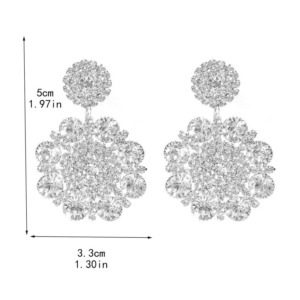 Exquisite High-End Snowflake Diamond Stud Earrings: Stylish and Elegant