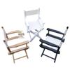 Children's Solid Wood Director Chair with Folding Backrest - Log Color Game Seat.