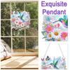Acrylic Special Shape Sunset Flowers Birds 5D DIY Diamond Painting Dots Pendant Rhinestone Diamond Art Pendants for Wall Window