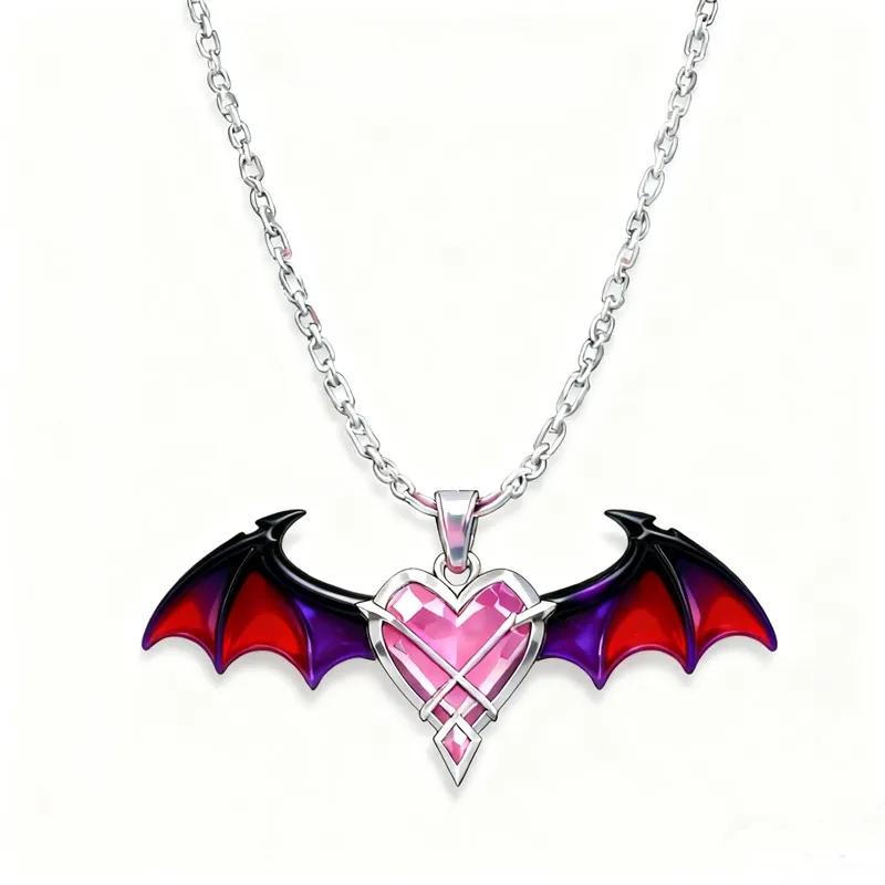 

Game Genshin Impact Durin Cosplay Necklace Dragon Wings Love Pendant Unisex Clavicle Chain Couple Jewelry Accessories