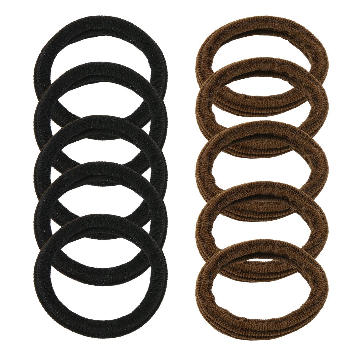 

5 шт. эластичность прочность повязка на голову кольцо для волос головной убор модный головной убор для девочек резинка аксессуары для волос 02 чёрный/коричневый