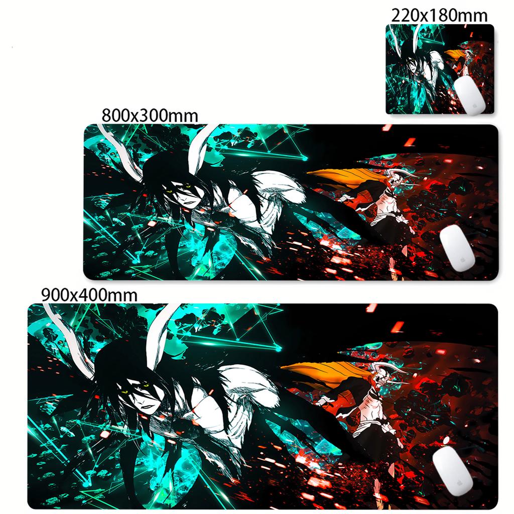 Large Mouse Pad Black White Anime BLEACH Mause Mats Gaming Accessories Office Gamer Keyboard Desk Mat Kurosaki Ichigo Mousepad