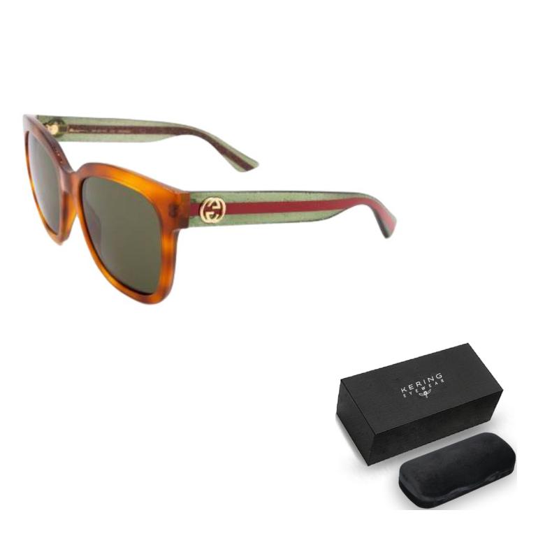 GUCCI Eyewear Double G Square frame Sunglasses (Unisex) Sunglasses GG0034S