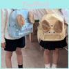 Adorable Trendy Casual Backpack For School Travel In Soft Yellow And Pink Colors