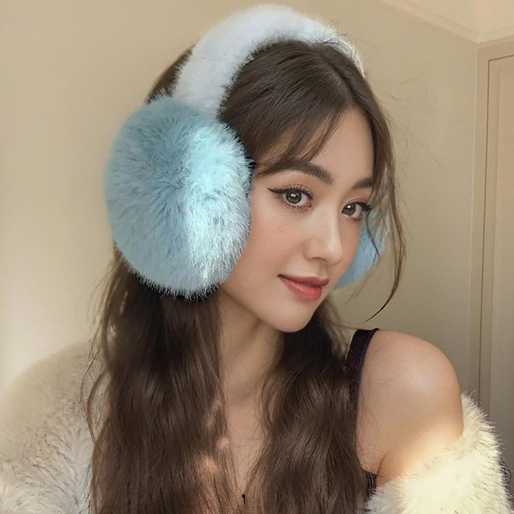 Fashionable Plush Ear Muffs for Women and Girl Foldable and Comfortable Ear Protectors for Easy Storage Sport Gear