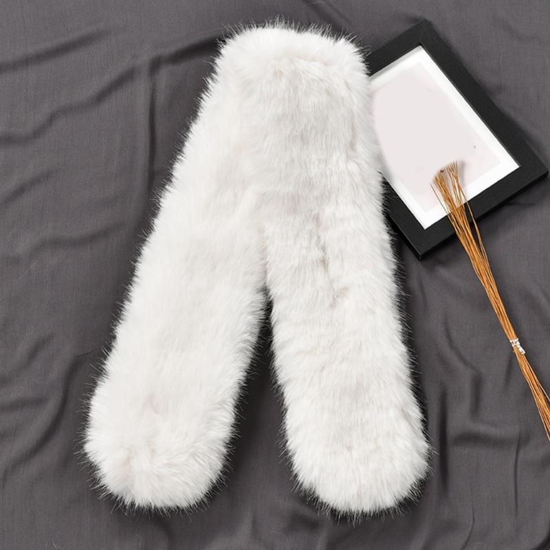 Luxurious Faux Furs Scarf Collar for Women Winter Fall Fashion Crosses Shawl Wrap Evening Party Warm Furry Stoles Shrug