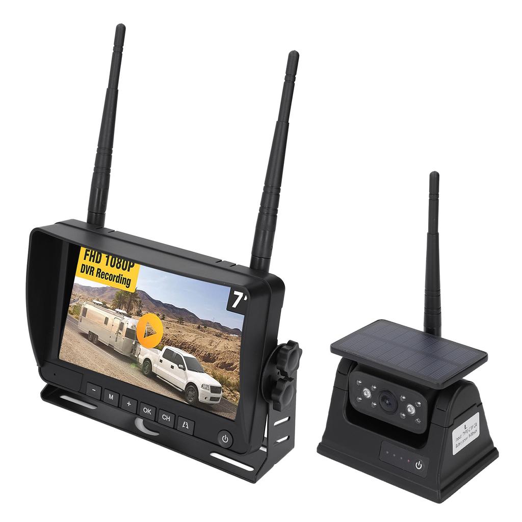 Rückfahrkamera Magnetisch Solar Kabellos Infrarot Nachtsicht Rückfahrkamera 9600mAh 1080P 150 Grad Betrachtungswinkel mit