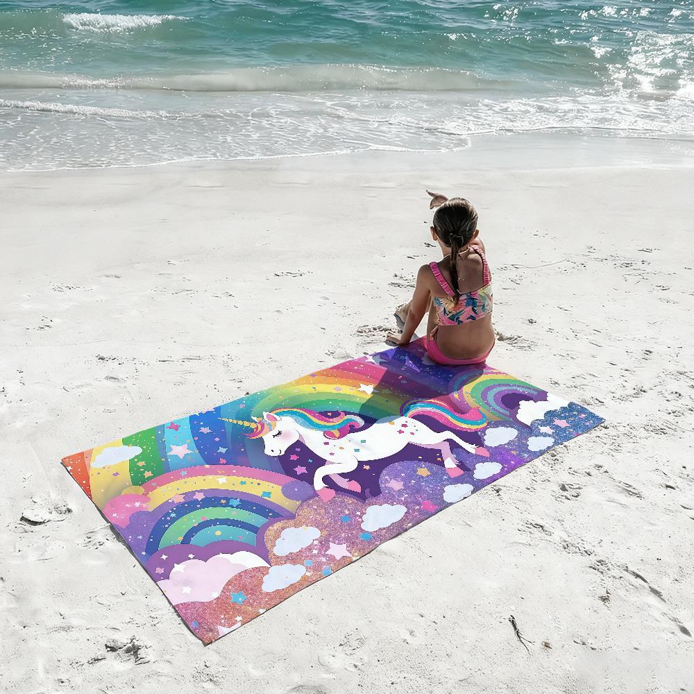 R-Rainbow F-Friends Towel Quick Drying Beach Towels Are Suitable For Swimming Pools Camping Yoga And The Gym