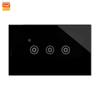 US Standard Wifi 3 Gang Switch Tuya Smart Switch Light Switch with Neutral 110V Power Smart Light Home Products