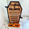 Halloween Advent Calendar Wooden Countdown Ornament Home Office