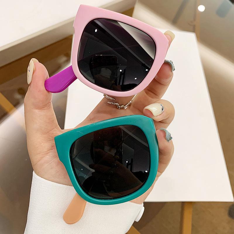 Shade Children'S Folding Sunglasses Candy-Colored Glasses Baby Sunglasses Sun Protection Uv Protection Glasses