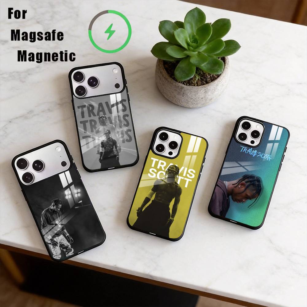 T-Travis S-Scott Phone Case For iPhone17,16,15,14,13,12,11 Plus,Pro Magnetic For Magsafe Wireless Charging