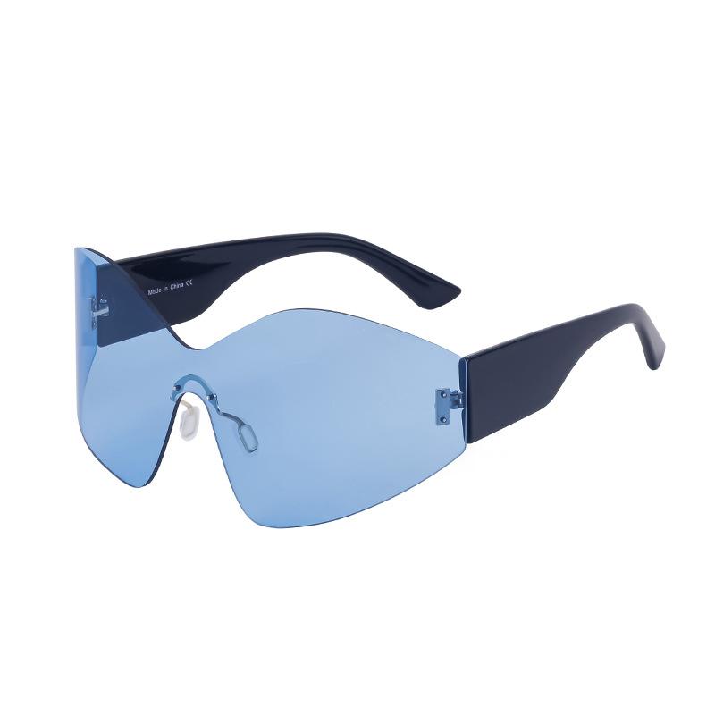 Vintage  Rimless Sunglasses Women For Men Fashion Luxury Brand Designer Oversized Sun Glasses Trend Punk Sport Goggle Uv400