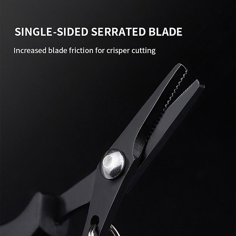 .[SH]1Set Titanium Coating Stainless Steel Fishing Scissor Plier Cut Braid Line Cutter Plies Carp Fishing Accessories Tools