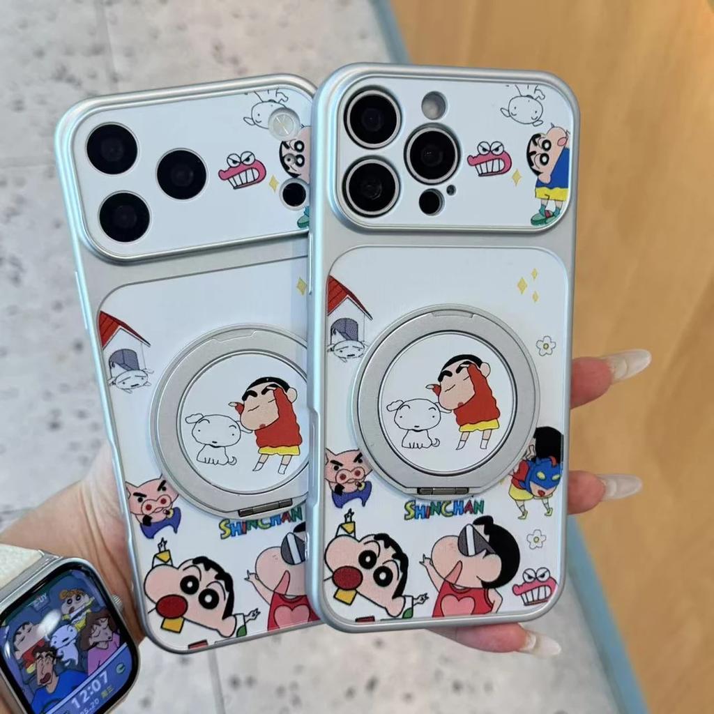 Dancing Small New Rotating Bracket for iPhone17 Large Window Mobile Phone Case Apple 16/15/14 Plating 13 Sets