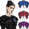 Halloween Costume, Carnival Feather Shawl, Canopy, Performance Ball, Party Role-playing, Gothic, Dark Scarf Scarf Scarf