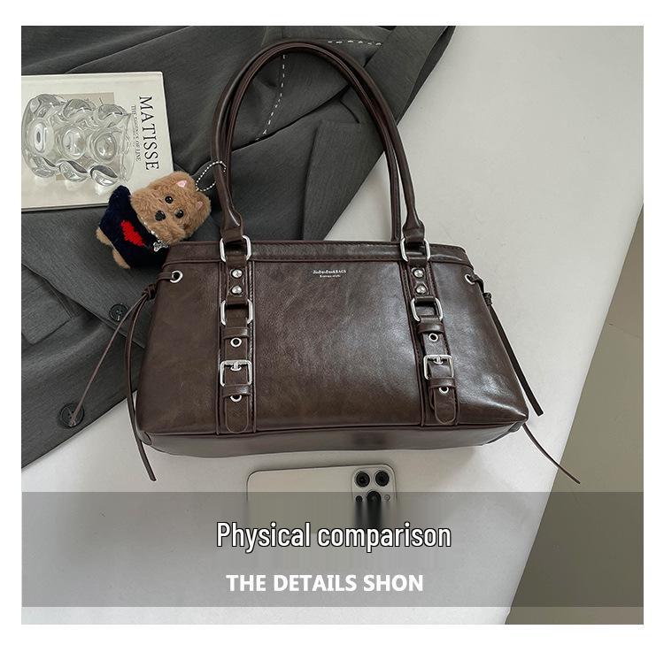 Retro Niche Underarm Tote: 2025 Autumn/Winter Korean Fashion, Versatile Large-Capacity Handbag