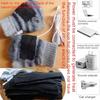 Unisex Winter USB Heated Mitten Convertible Half&Full Finger Gloves for Adult