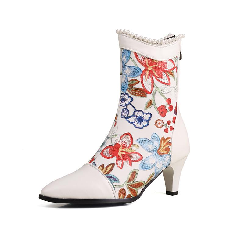 

Женские ботильоны на высоком каблуке, осень-зима, новые контрастные цвета, большие размеры, римские ботильоны 48 белый